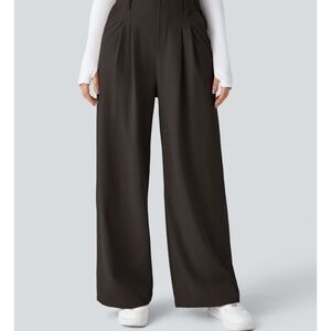 Halara Flex High Waisted Pocket Wide Leg Waffle Work Pants